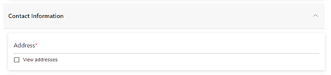 Contact Information section with checkbox to enable users to view physical address in Abiliti