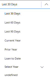 List of ranges available to view.